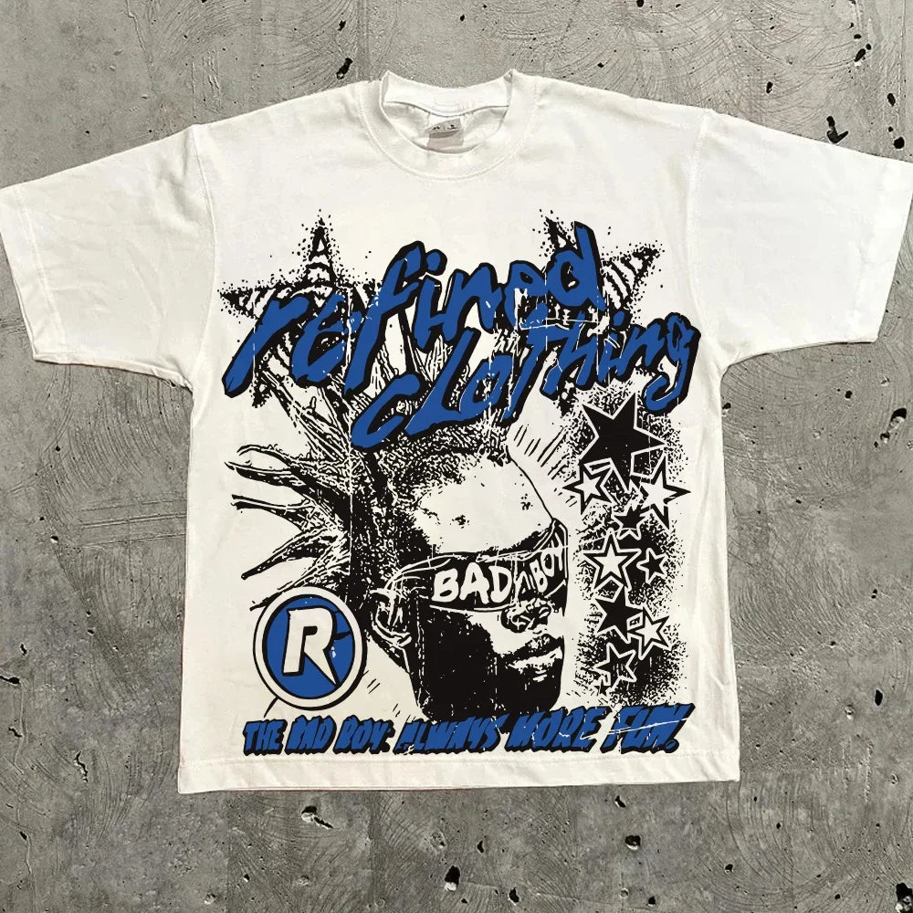 Harajuku Letter Graphic Oversized T-Shirt Streetwear