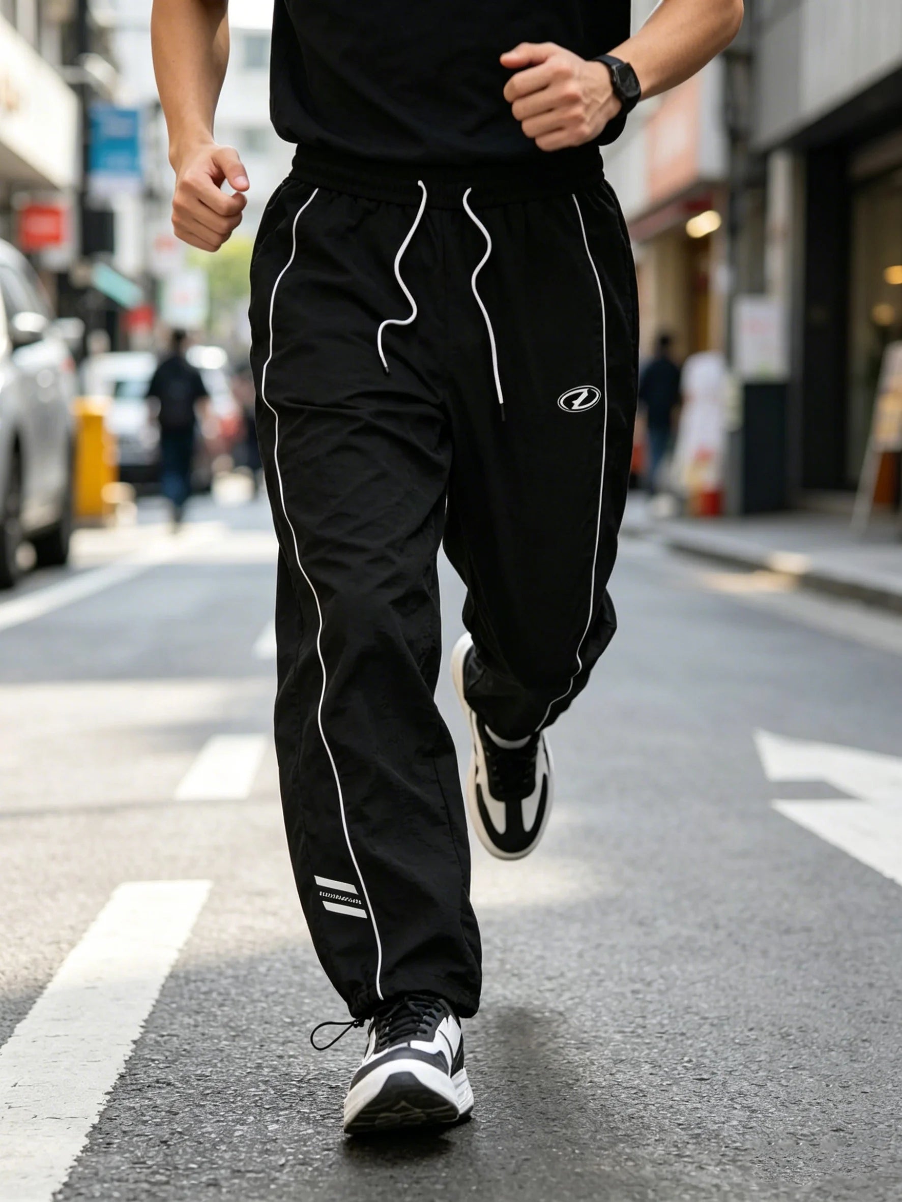 Men's Quick-Dry Jogger Pants Striped Athletic Streetwear