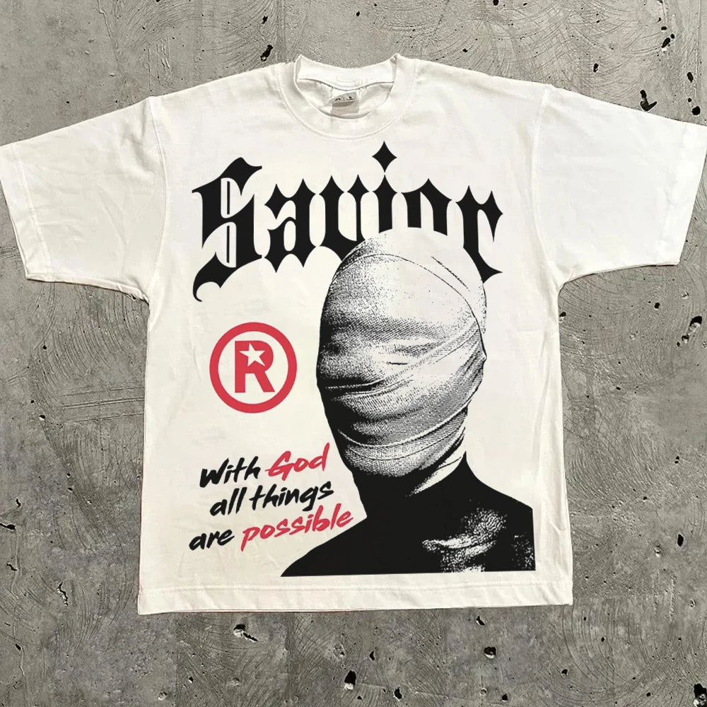 Harajuku Letter Graphic Oversized T-Shirt Streetwear