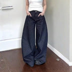Vintage Washed Wide-Leg Jeans – Relaxed Street Fit