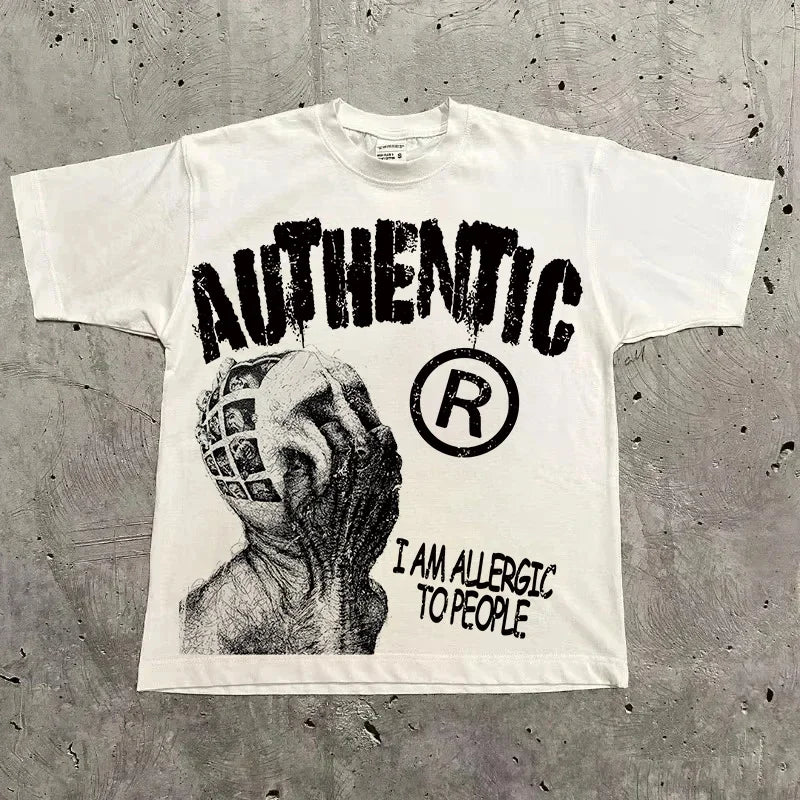 Harajuku Letter Graphic Oversized T-Shirt Streetwear