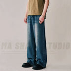 Men's Vintage Wide-Leg Denim Jeans – Relaxed Fit