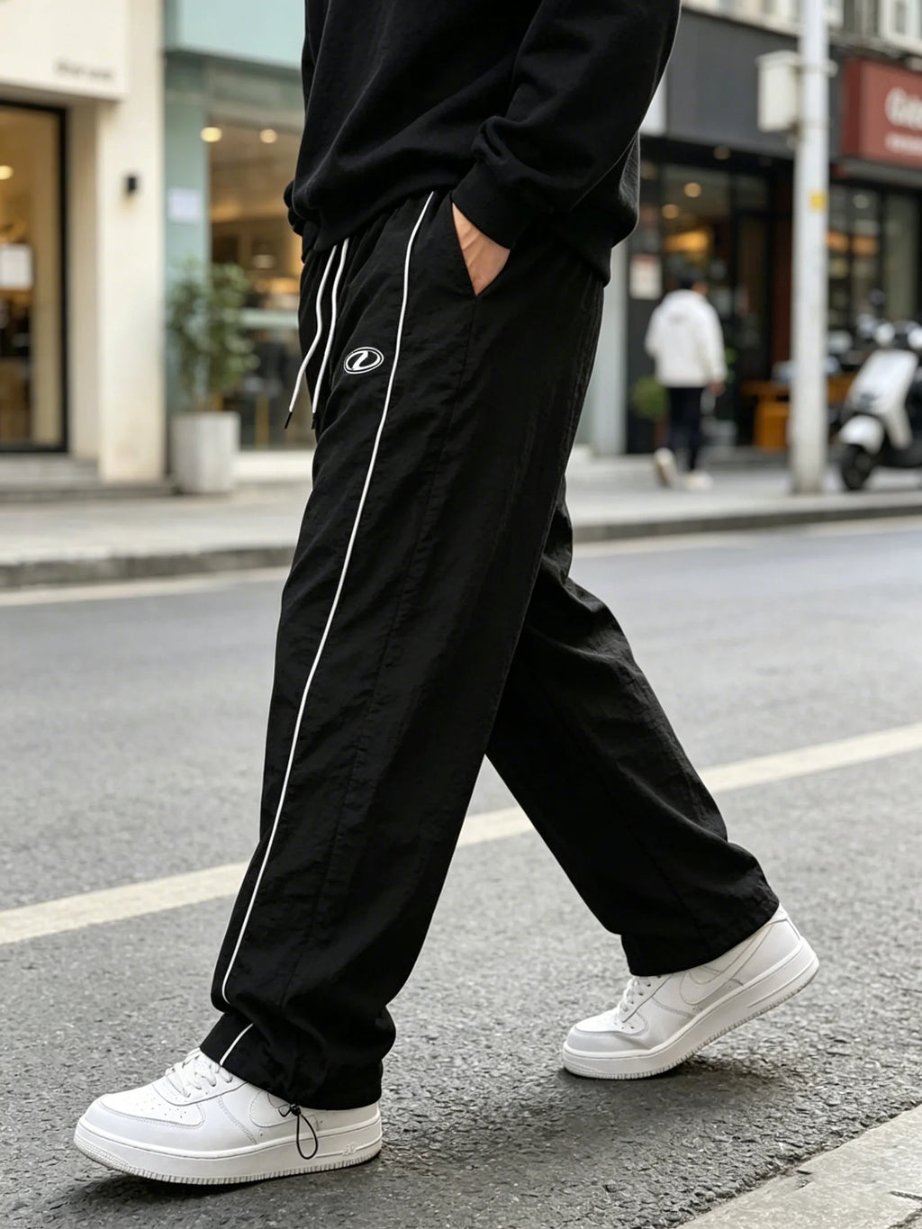 Men's Quick-Dry Jogger Pants Striped Athletic Streetwear