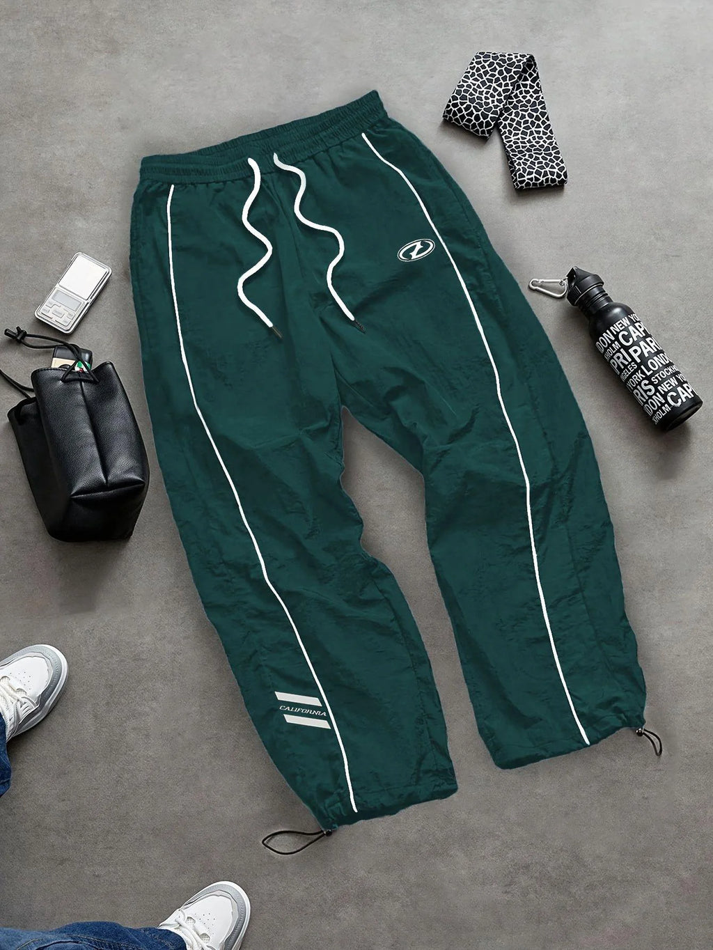 Men's Quick-Dry Jogger Pants Striped Athletic Streetwear