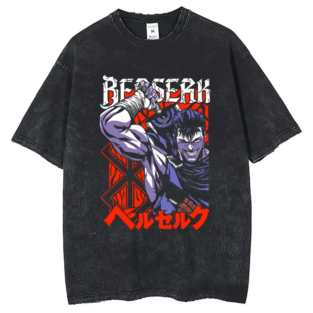 Vintage Anime Graphic Oversized T-Shirt In Soft Cotton