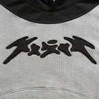 Oversized Color Block Hoodie – Embroidered Streetwear