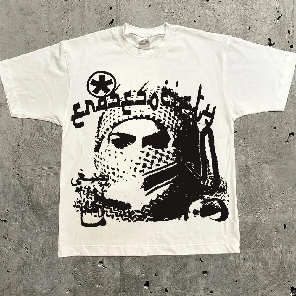 Harajuku Letter Graphic Oversized T-Shirt Streetwear