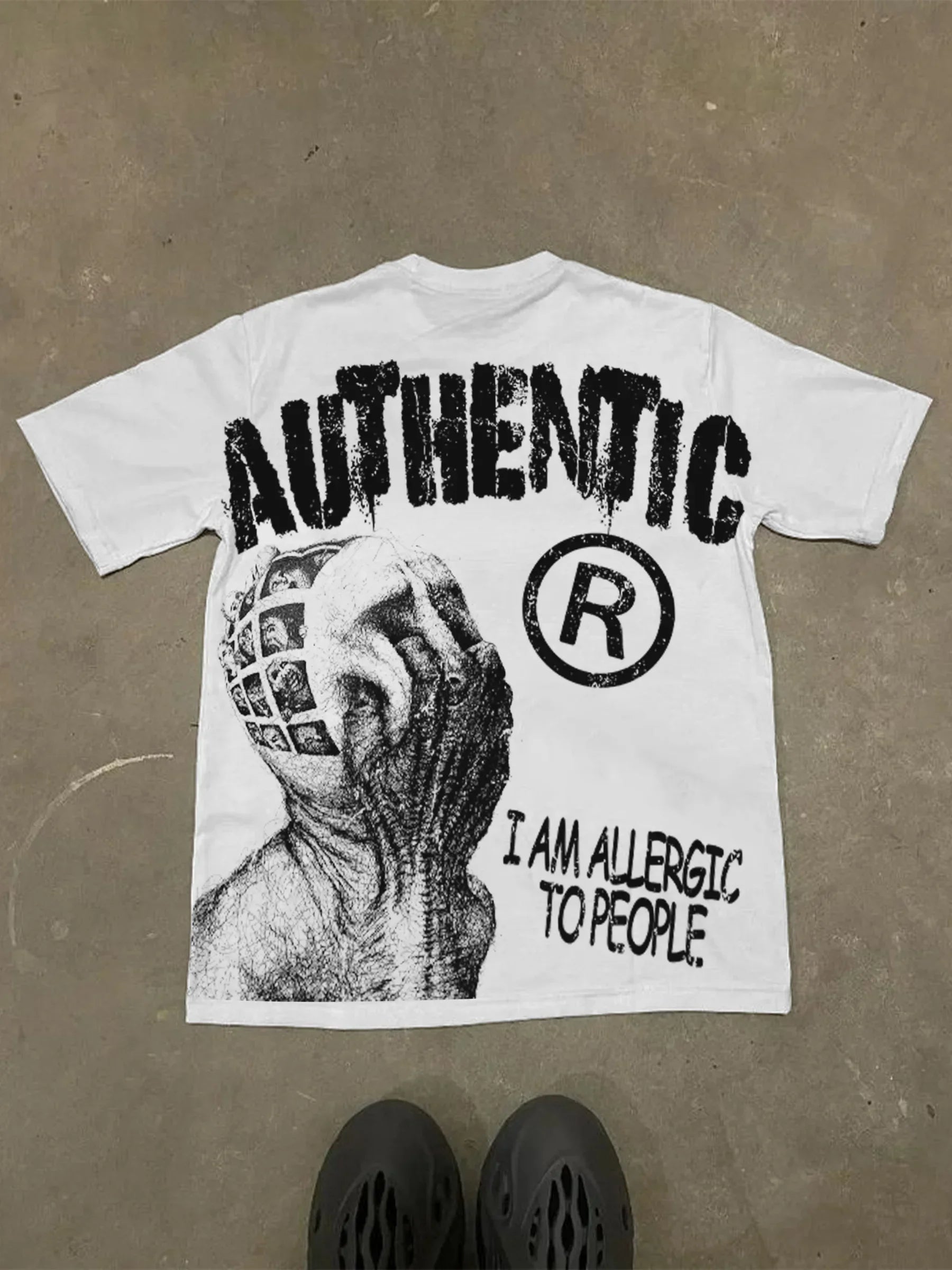 Harajuku Letter Graphic Oversized T-Shirt Streetwear