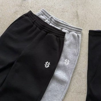 Y2K Embroidered Zip Joggers – Straight-Leg Street Pants