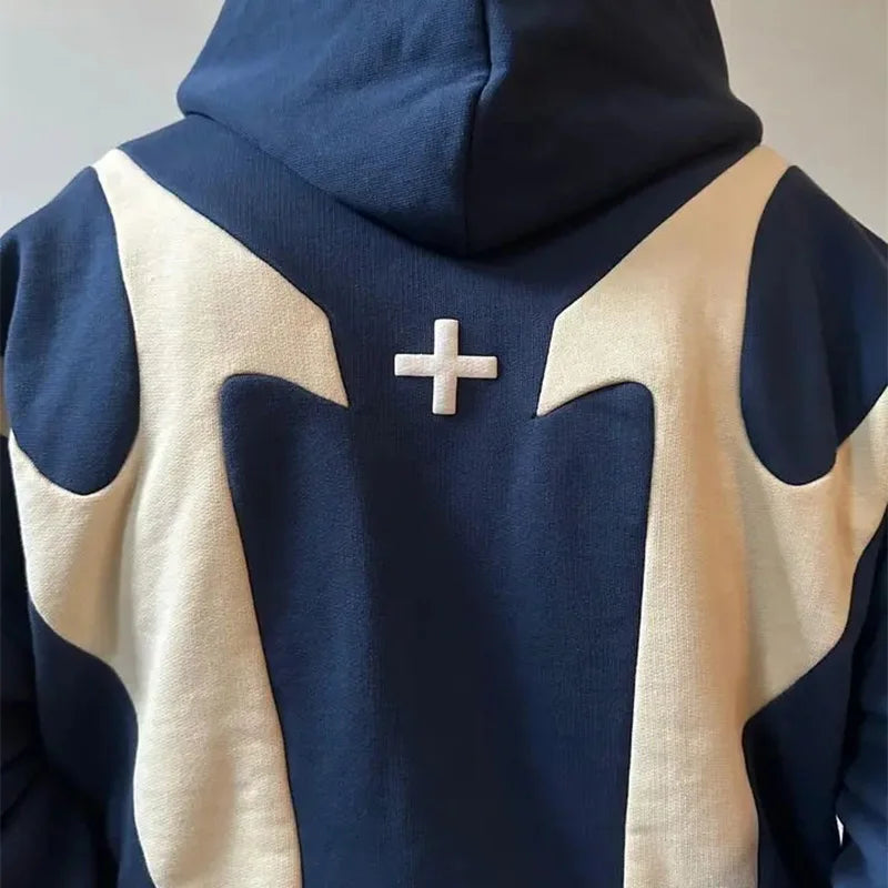 Y2K Devil Zip Hoodie – Oversized Harajuku Streetwear