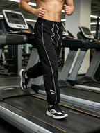 Men's Quick-Dry Jogger Pants Striped Athletic Streetwear