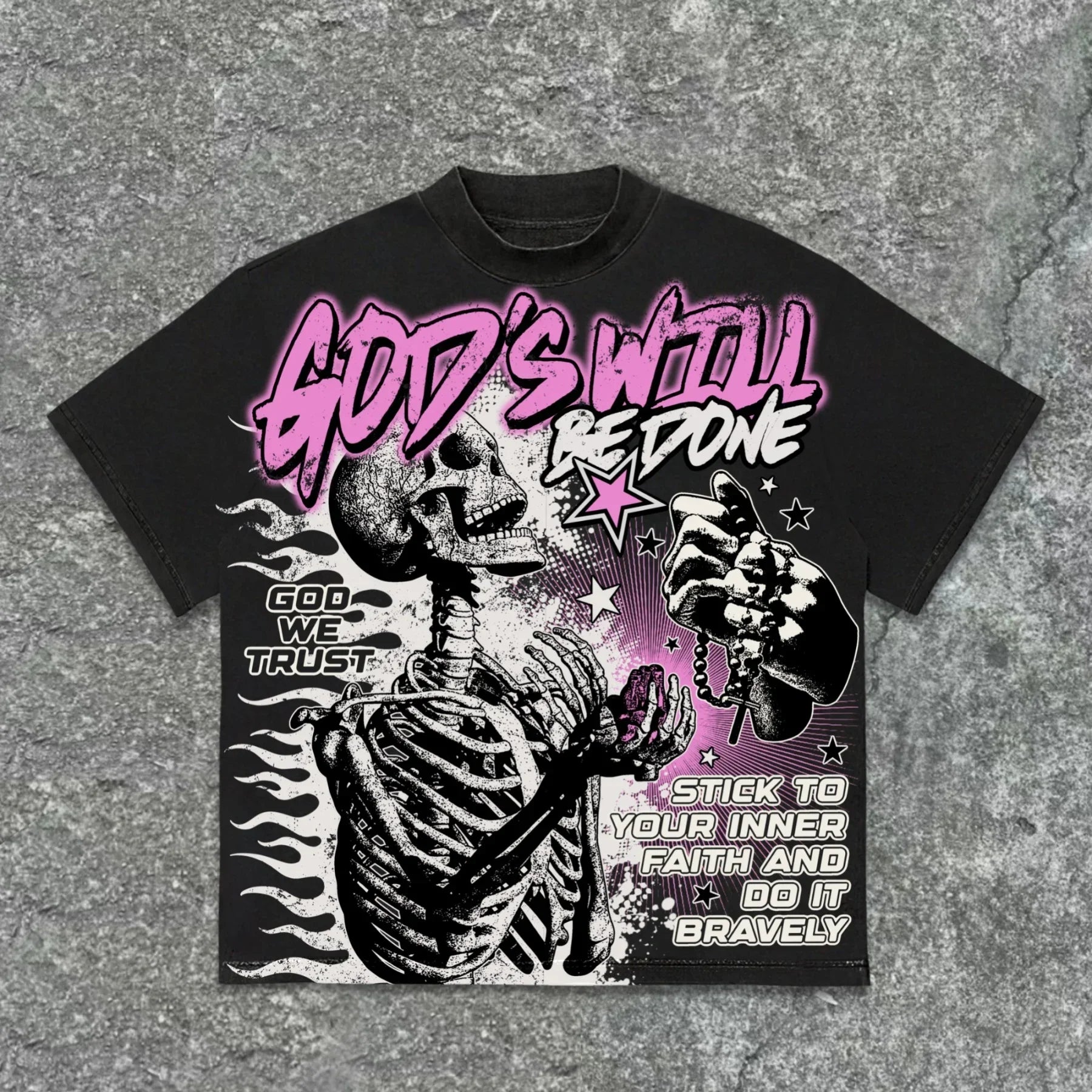 Harajuku Letter Graphic Oversized T-Shirt Streetwear