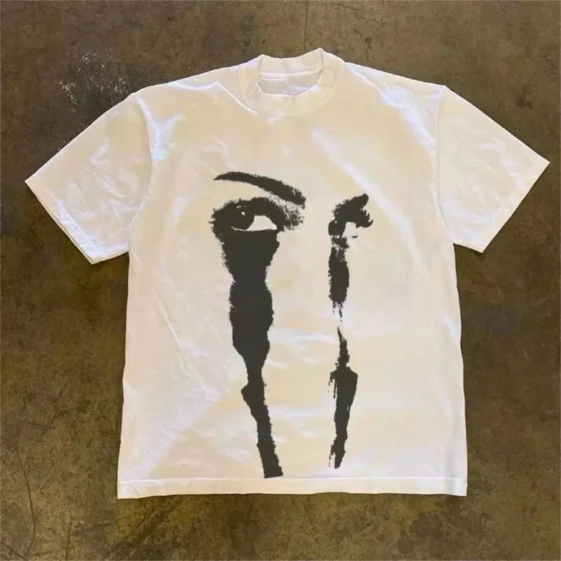 Y2K Eye Graphic T-Shirt Streetwear – Unisex Relaxed Fit