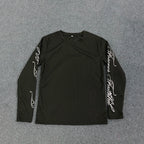 Y2K Vintage Long Sleeve T-Shirt – Retro Letter Print