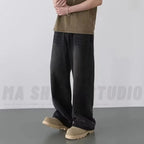 Men's Vintage Wide-Leg Denim Jeans – Relaxed Fit