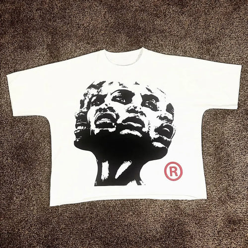 Harajuku Letter Graphic Oversized T-Shirt Streetwear