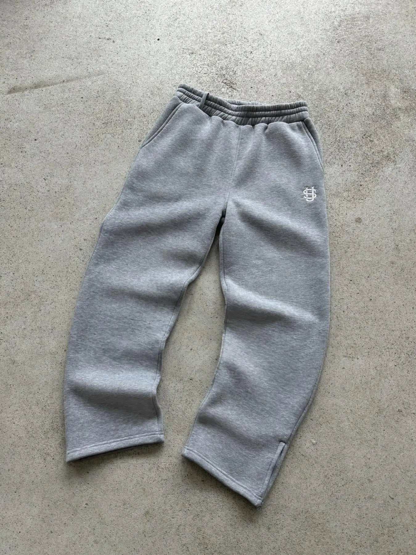 Y2K Embroidered Zip Joggers – Straight-Leg Street Pants