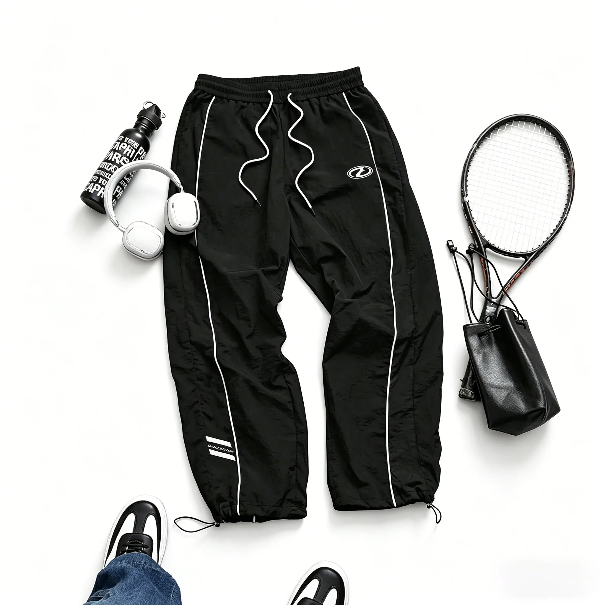 Men's Quick-Dry Jogger Pants Striped Athletic Streetwear