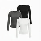 Women’s Long Sleeve Crew Neck Top – Soft Knit Basic
