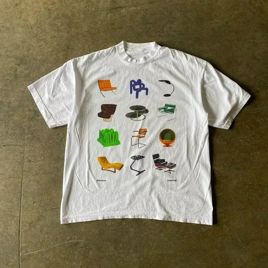 Gothic Oversized Graphic T-Shirt Y2K Harajuku Streetwear